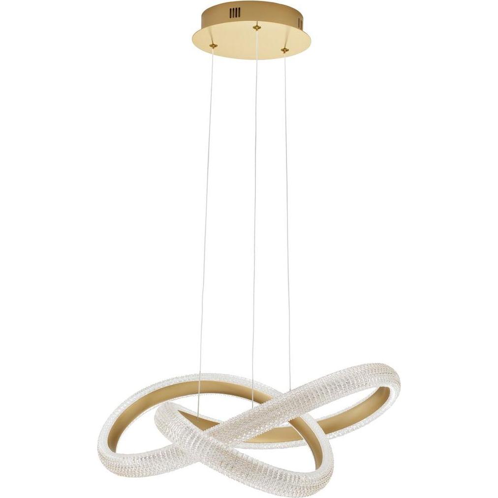 Nova Luce, Pendelleuchte, MEDORA LED Pendelleuchte Messing 41,5W Warmweiss 120x52,5cm dimmbar 9748155