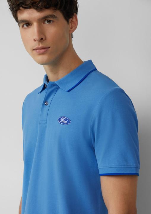 Produktbild S.Oliver Polo-Shirt Poloshirt aus Piqué mit Stickerei und Ford®-Artwork (L)