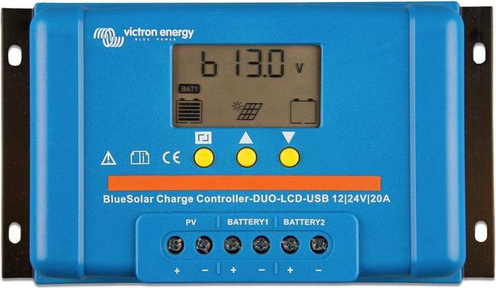 Actual product image Victron Energy Blue-Solar PWM LCD&USB Charge Controller PWM 12 V, 24 V, 48V 30A