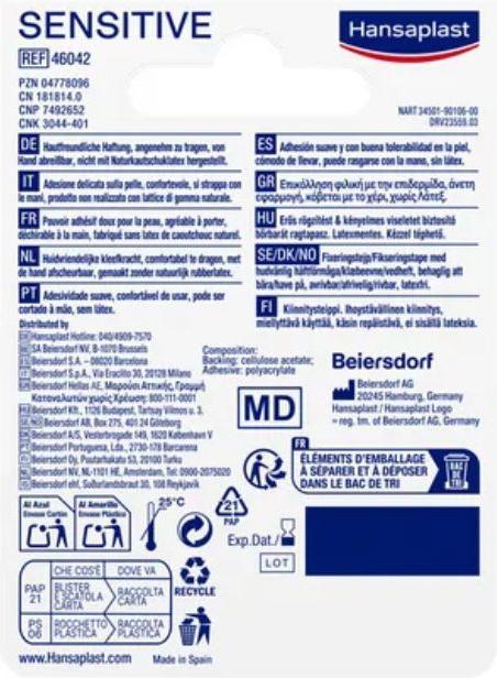 Actual product image Hansaplast Sensitive fixation plasters (1 x)