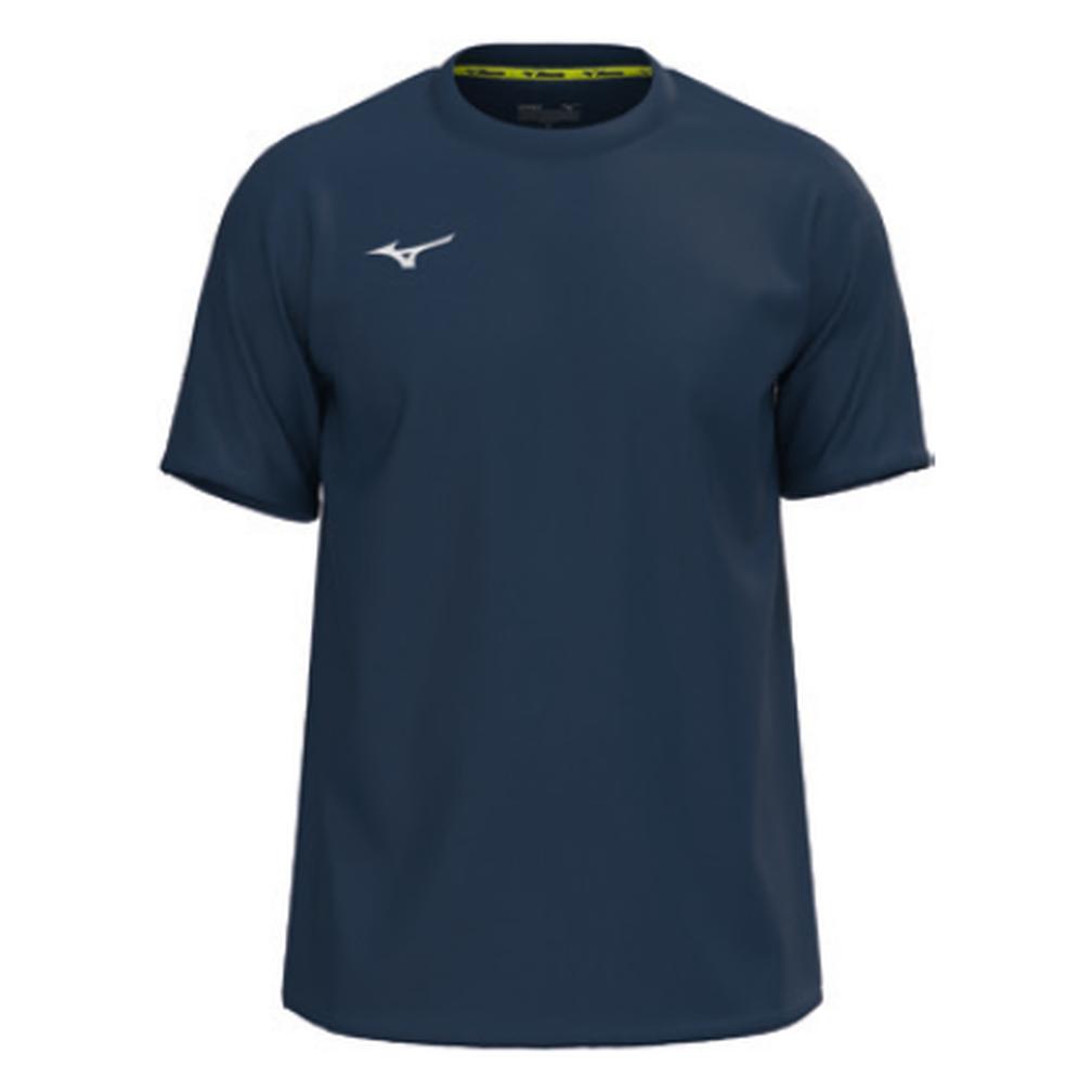 Mizuno, Herren, Sportshirt, Training Tee M (L), Blau, L