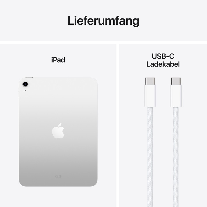Image du produit Apple iPad 2025 (11e génération) (WLAN uniquement, 11", 256 Go, Silver)