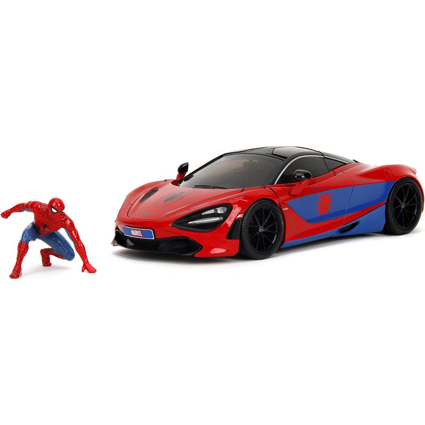 Jada Multicolore/Blu/Rosso Marvel Spider-Man Mclaren 720S 1:24