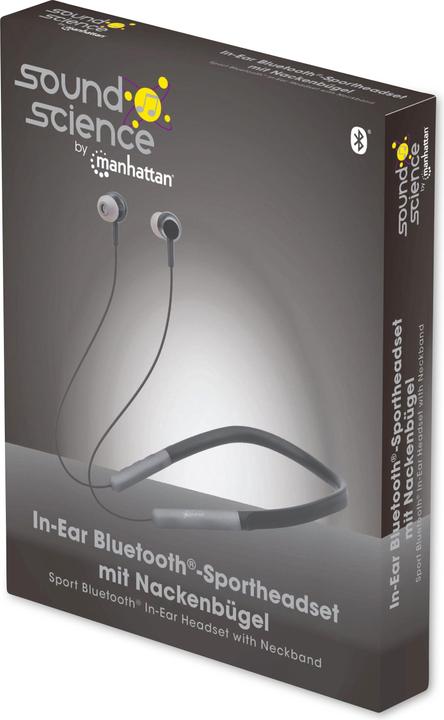 Actual product image Manhattan Sound Science In-Ear Bluetooth® Sports Headset with Neckband (ANC, 5 h, Wireless)