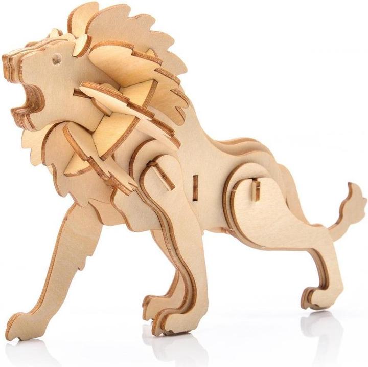 Image du produit Little Story Modèle de puzzle en bois 3D - Lion (34 pièces)