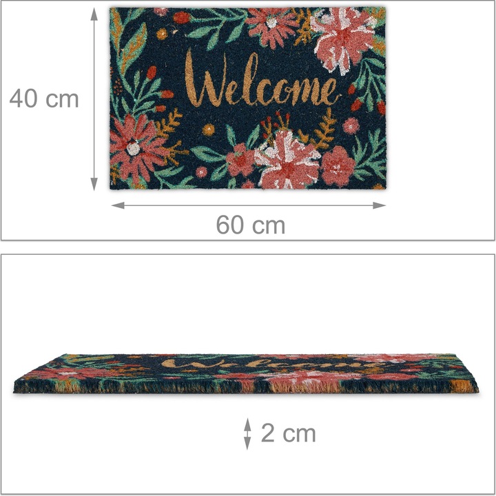 Produktbild Relaxdays Fussmatte (60 x 40 x 2 cm)