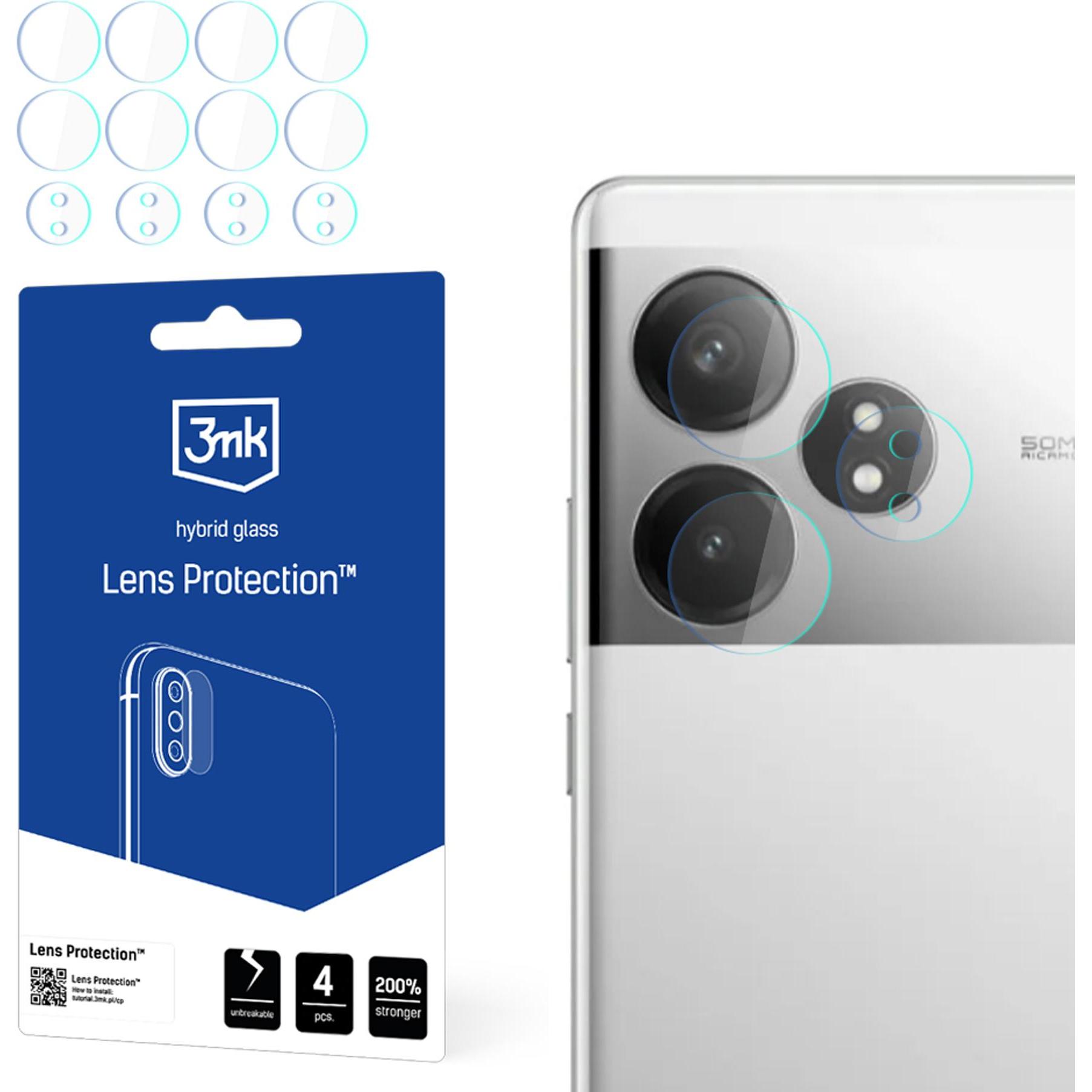 3MK Lens Protect Realme GT Neo 6 / GT Neo 6 SE Ochrona na obiektyw aparatu 4szt (4 pz., Realme GT), Pellicola protettiva smartphone