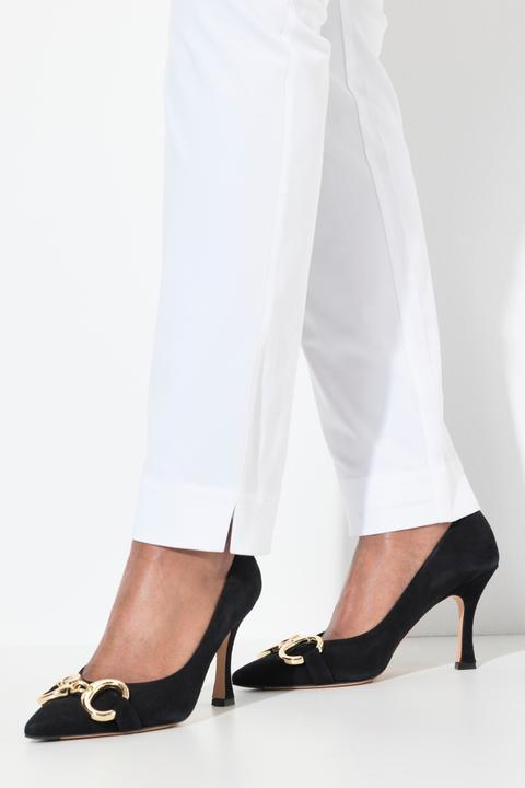 Produktbild Ulla Popken Chino-Hose, Slim, Elastikbund, Saumschlitze (44)