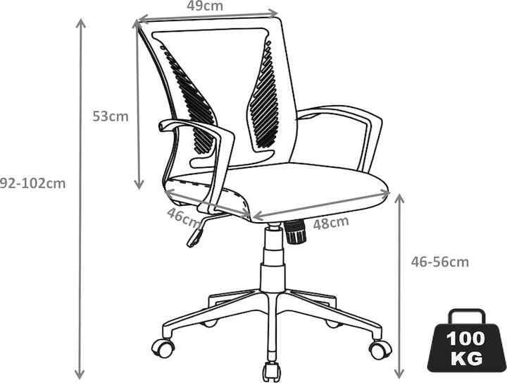 Actual product image VCM Bürostuhl Schreibtischstuhl Offilo PU