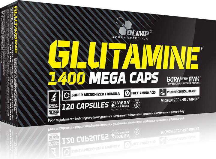 Produktbild Olimp Sport Nutrition Glutamine Mega Caps (120 Caps, 168g) (1 Stück, Kapseln, 187.80 g)