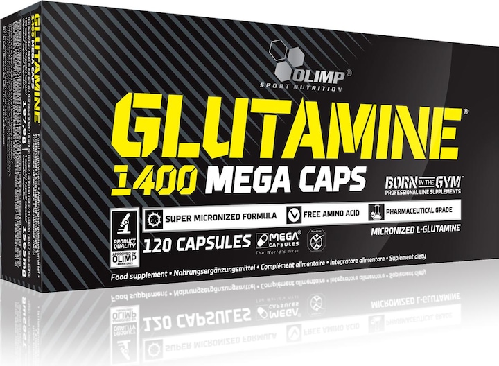 Produktbild Olimp Sport Nutrition Glutamine Mega Caps (120 Caps, 168g) (1 Stück, Kapseln, 187.80 g)