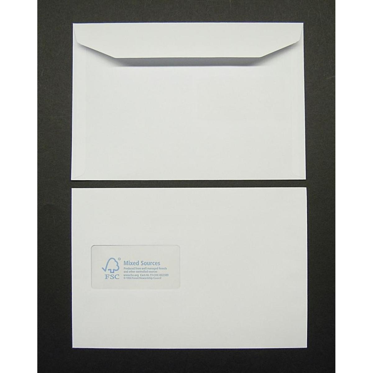 Thumbnail - Blanke, Briefumschlag, Kuvertierhüllen 162x238mm 90g/qm gummiert Fenster VE=500 Stück weiss (500 x)