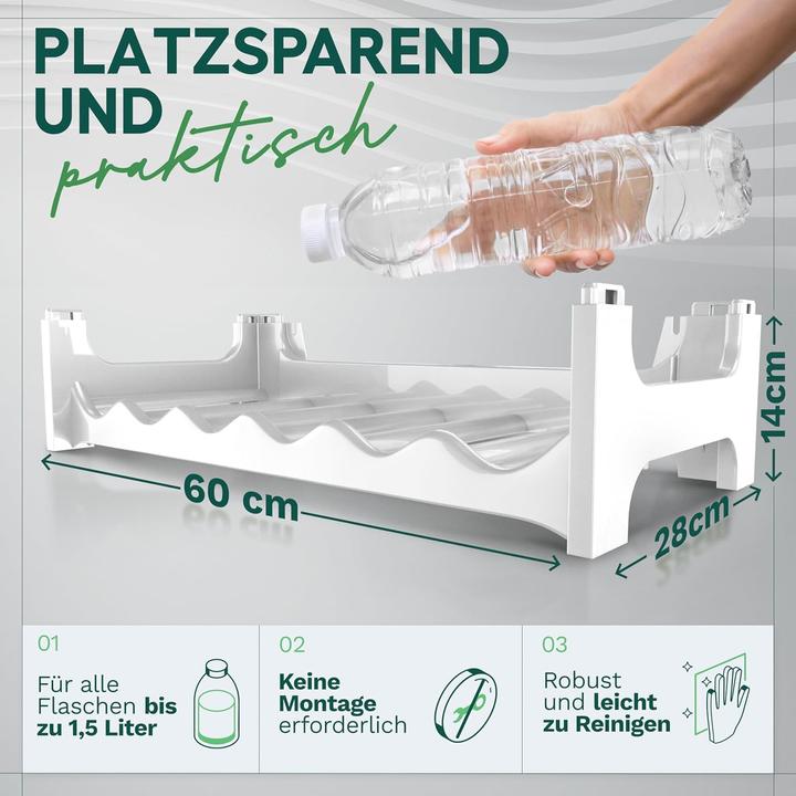 Produktbild Novaliv Weinregal für 36 Flaschen | Flaschenregal weiss | Regal stabilem Kunststoff (Weiss, 6) (60 x 28 x 14 cm, 36 Fl.)