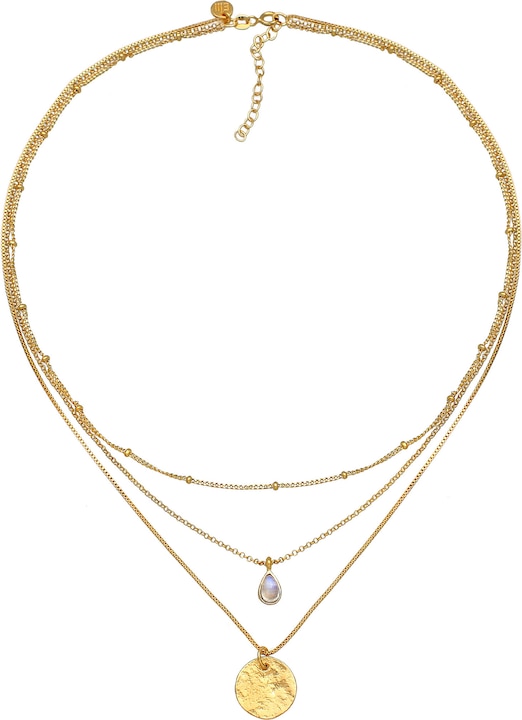 Produktbild Elli Edelsteinkette, Layer (925 Sterling Silber vergoldet, Mondstein, 40 cm)