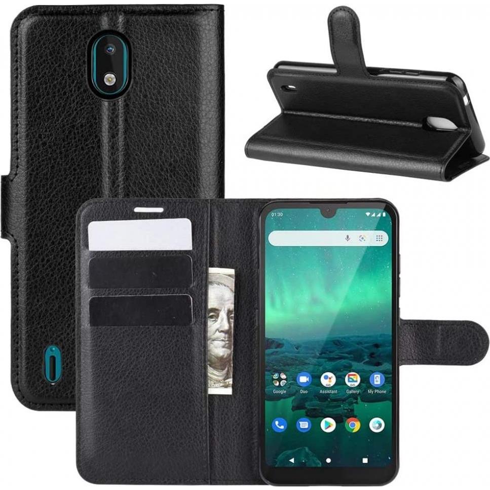 Screenguard Nokia 1.3 Leather Guard Lederhülle (Nokia 1.3), Smartphone Hülle, Schwarz