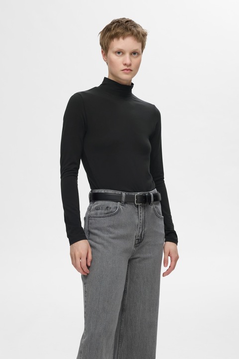 Image du produit Selected Femme Basic Haut à col haut avec manches longues (M)