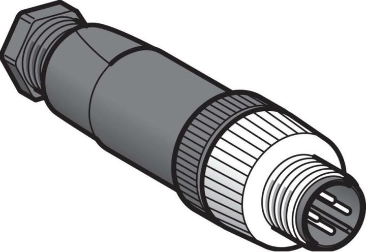 TE Sensors Stekker M12 4-polig recht