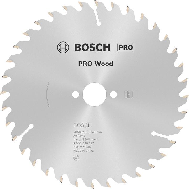 Produktbild Bosch Professional Zubehör PRO Wood Kreissägeblatt, 160 x 2.6 x 20 mm