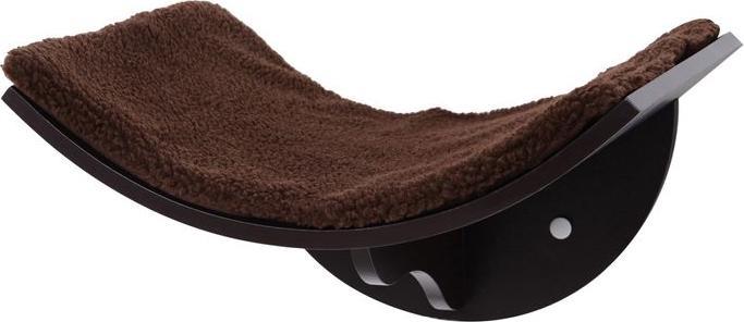 Image du produit Swisshandel24 Lit pour chats Étagère pour chats Chaise longue murale Revêtement en peluche MDF Marron 41 x 28 x 21 (Chat)