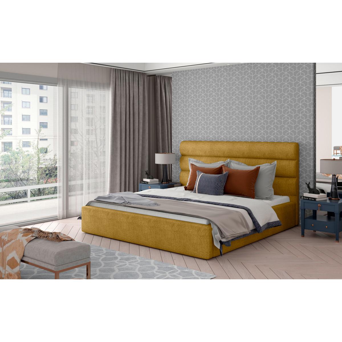 Thumbnail - ELTAP, Bett, Caramel mit Stauraum (180 x 200 cm)