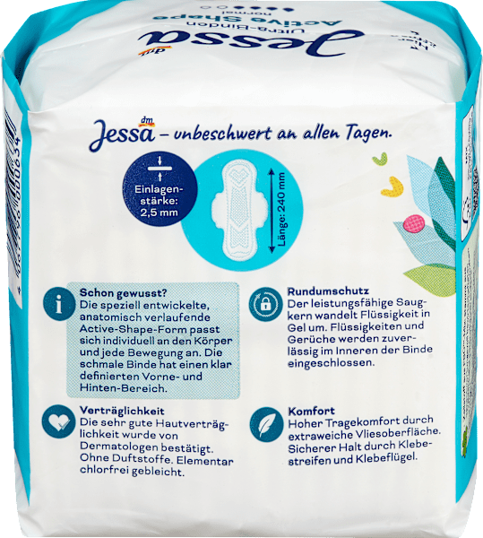 Immagine prodotto dm Jessa Forma attiva dei cuscinetti ultra (Assorbenti igienici)