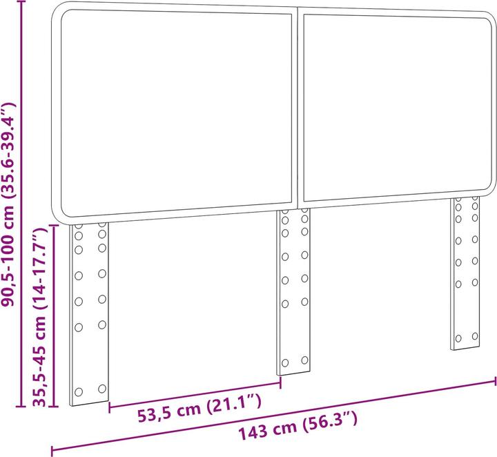 Produktbild vidaXL Kopfteil (3 x 143 x 100 cm)