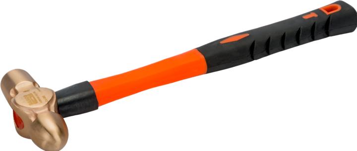 Immagine prodotto Irimo Martello da fabbro con punta a sfera, testa in rame e berillio e manico in fibra di vetro (950 g)