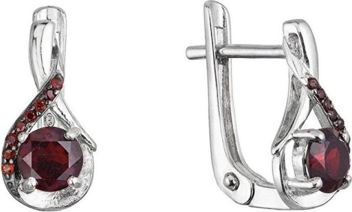 Produktbild Evolution Group - Silver dangle earrings with genuine garnets 11495.3 (925 Silber)