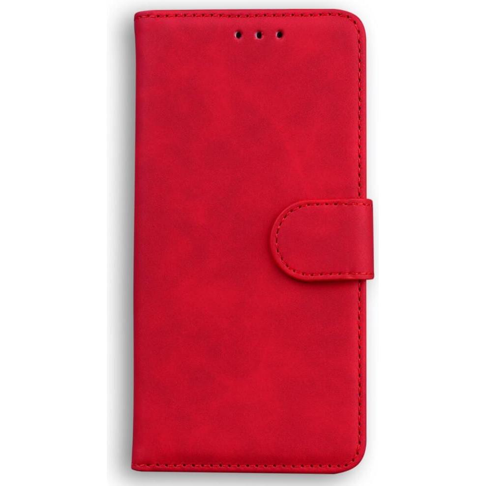 Cover-Discount Xiaomi Redmi A3 - Solide Leder Etui Hülle (Xiaomi Redmi A3), Smartphone Hülle, Rot