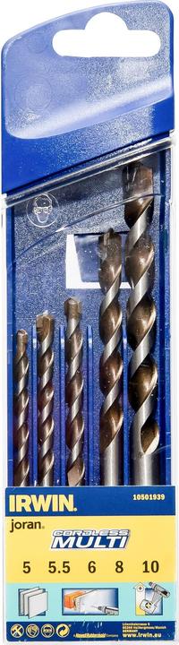 Actual product image Irwin Multipurpose drill bit set 5 pcs. (10 mm, 5, 5.5, 6, 8)
