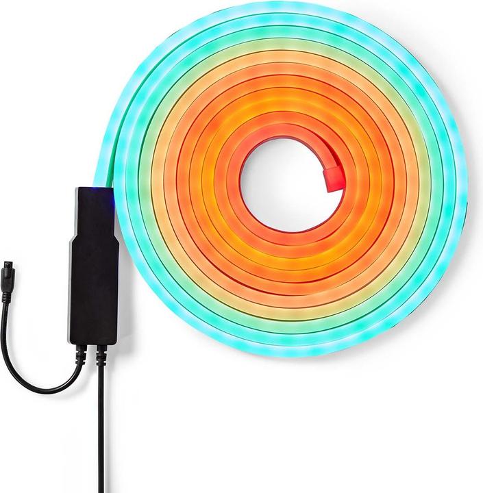 Image du produit Nedis WIFILN51CRGB Smart Full Color LED pásek Wi-Fi | Více barev | 5000 mm | IP65 | 960 lm, F (Multicolore, 500 cm, Extérieur, Intérieur)