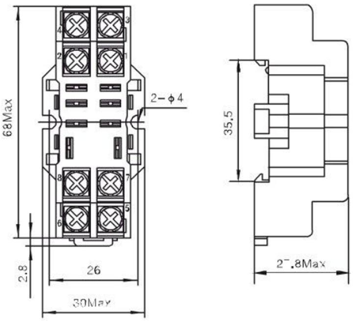 Actual product image Tracon Allgemeines Produkt (Relay socket)