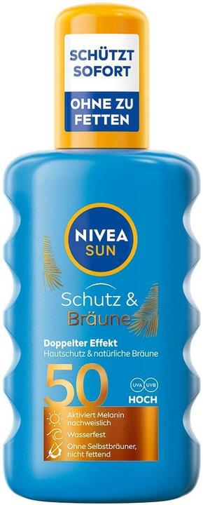 Actual product image NIVEA Schutz & Bräune (Sun spray, SPF 50, 200 ml)