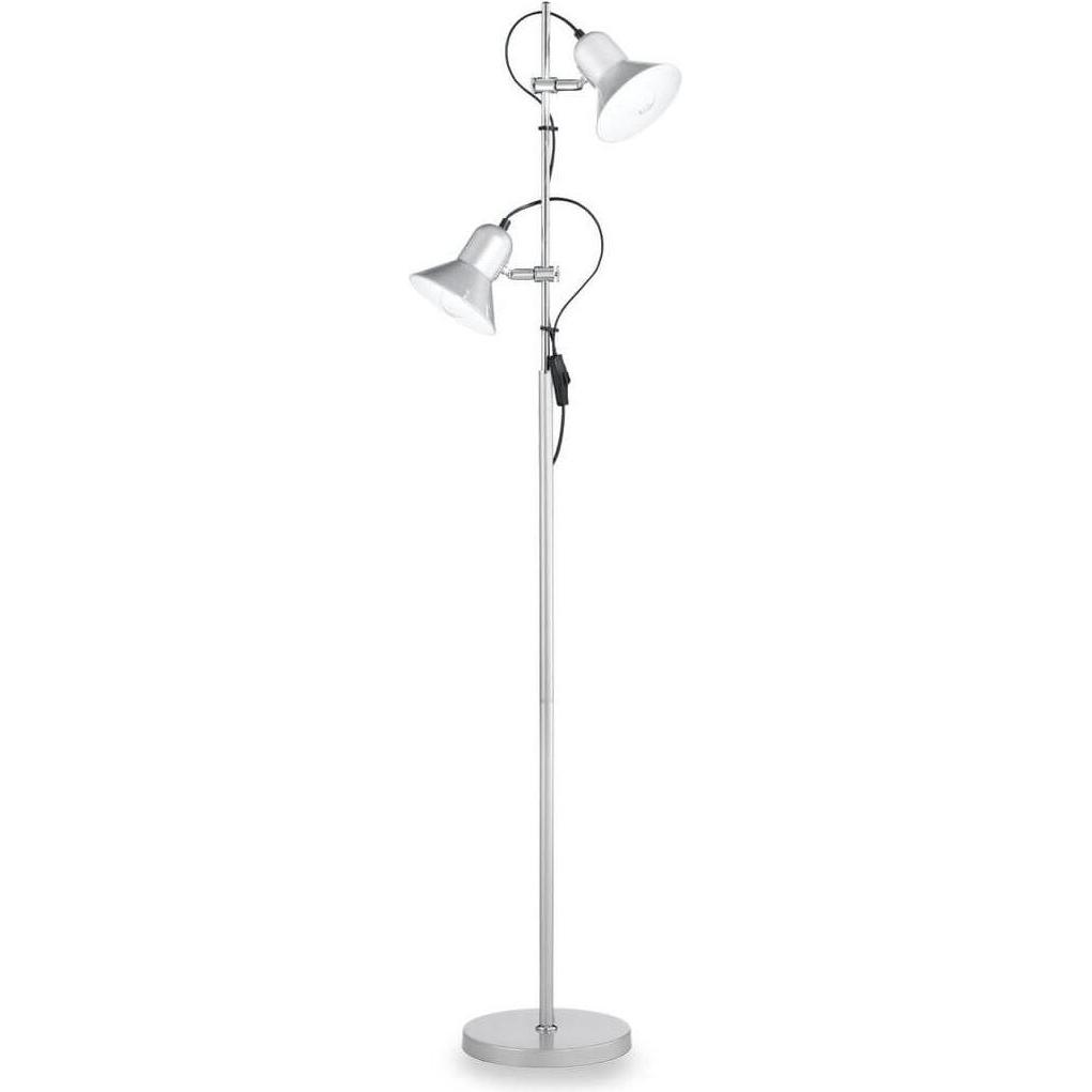 Ideal lux, Stehlampe, POLLY Stehleuchte E27 2-fach ⌀220mm Silber 061115 (E27)