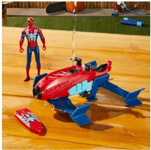 Actual product image Hasbro Spiderman Web Splashers Vehicle Spider-Man Jet Splasher