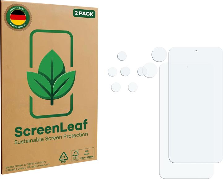 Produktbild ScreenLeaf Schutzfolie nachhaltiger Displayschutz Display Schutz Folie Klar Transparent (2 Stk., Nothing Phone (3))