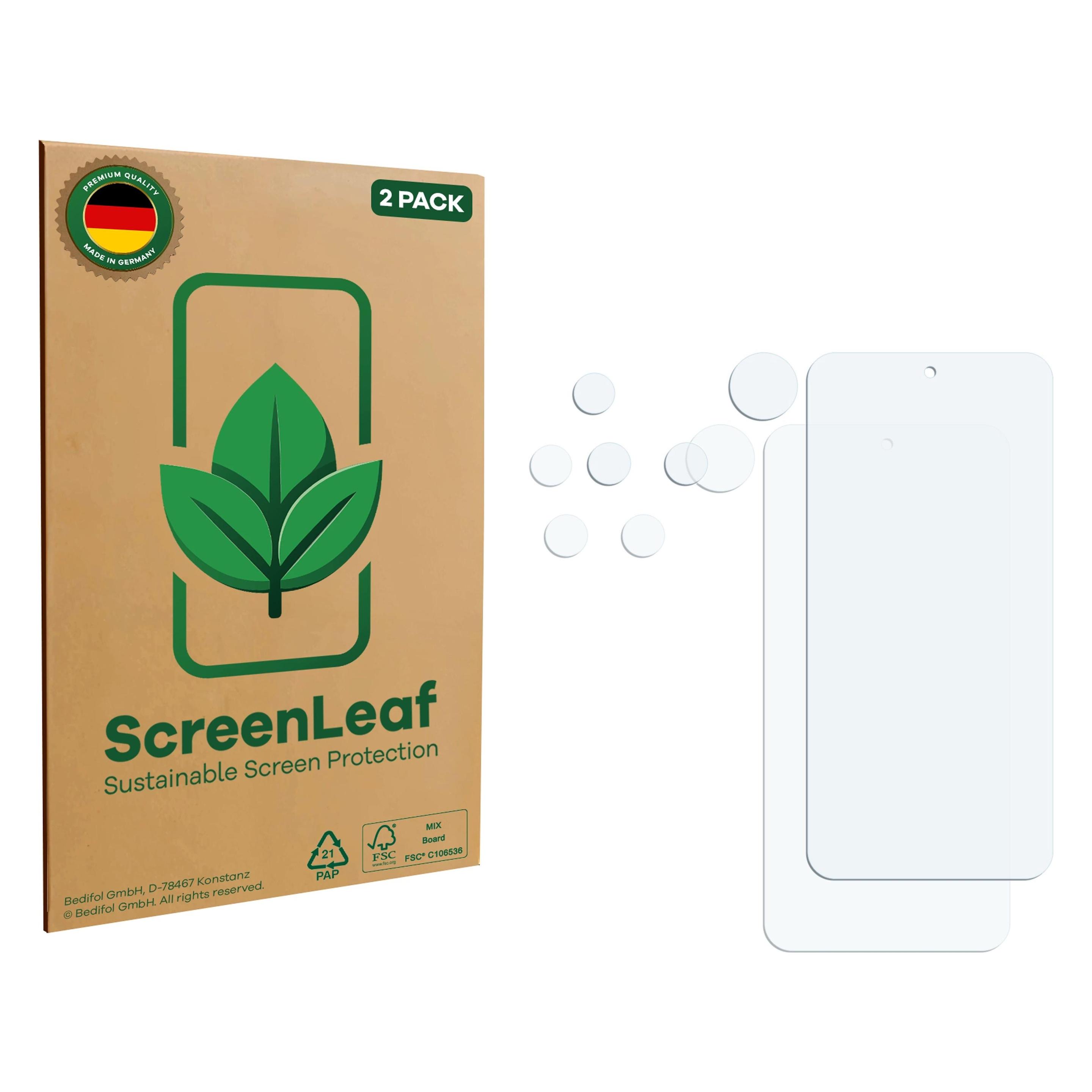 ScreenLeaf Schutzfolie Nachhaltiger Displayschutz Display Schutz Folie Klar Transparent (2Â Pcs., Niets Telefoon (3)), Smartphone Beschermfolie,