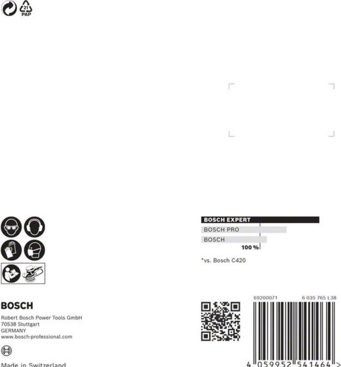 Actual product image Bosch Professional Zubehör EXPERT C470 Sanding paper with 8 holes for random orbital sander, 125 mm, G 180, 5 pcs. (180)