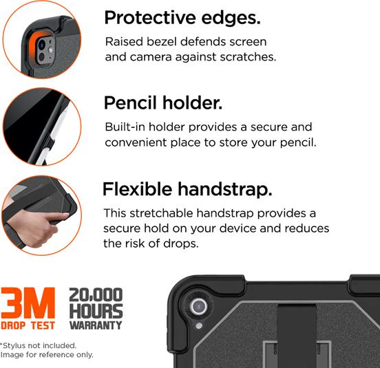 Immagine prodotto Eiger Schutzcase mit Handschlaufe und Kickstand Peak 4000m Black (iPad Air 11 2024 (M2))