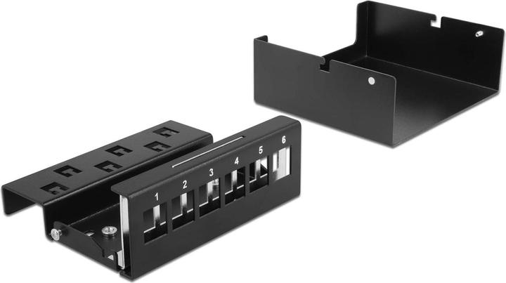 Actual product image Delock Keystone patch panel 6 port black