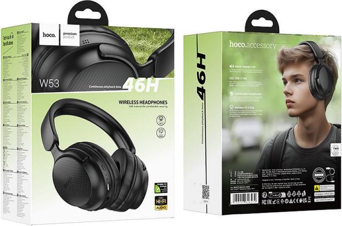 Actual product image Hoco W53 Tone Headset In-Ear Wireless Bluetooth Schwarz (46 h, Wireless)