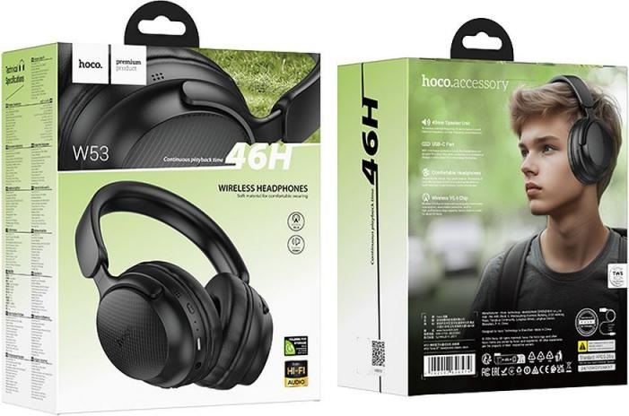 Produktbild Hoco W53 Tone Headset In-Ear Wireless Bluetooth Schwarz (46 h, Kabellos)