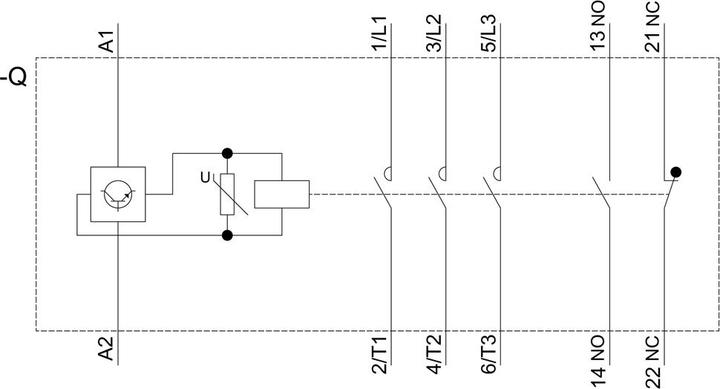 Produktbild Siemens Leistungsschütz 4kW 3S 21-28VUC 3RT2023-1NB30