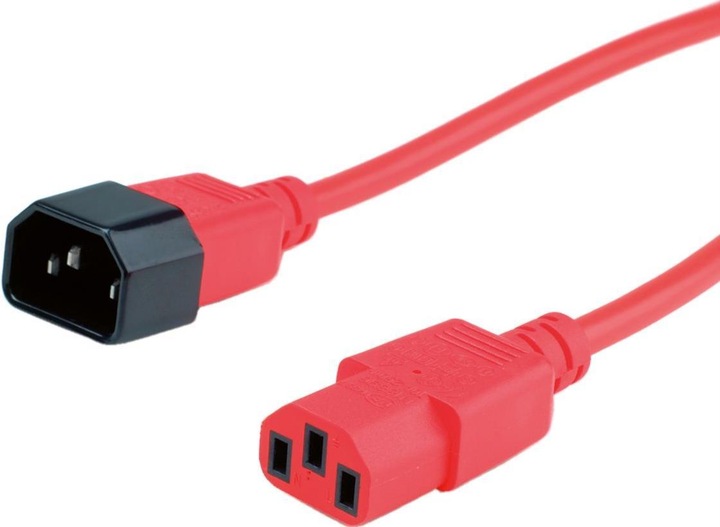 Roline Apparatus connection bl. red 0.8m (0.80 m, C14, C13)