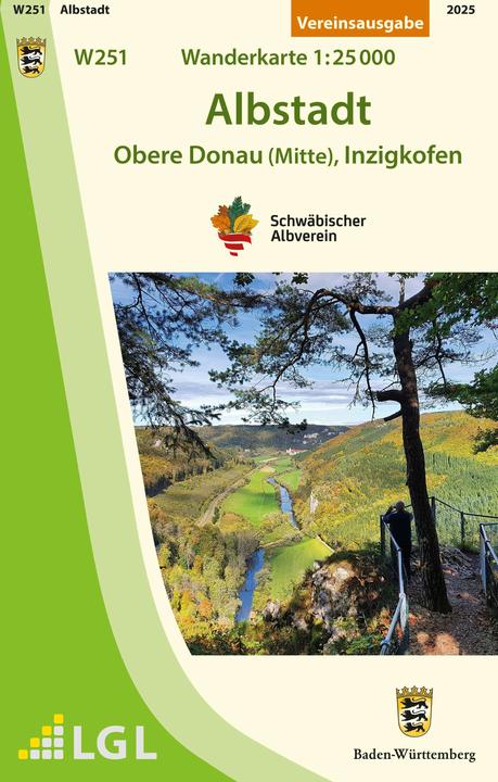 Actual product image W251 Albstadt - Upper Danube (centre), Inzigkofen (German, Swabian Alb Association e.V., 2024)
