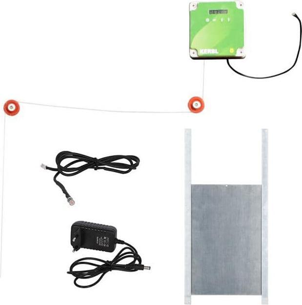 Image du produit Kerbl 70546 Kit de porte automatique pour poulets, y compris porte coulissante, 300 x 400 mm