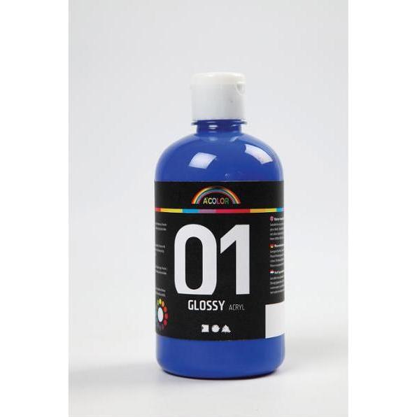 Thumbnail - Creativ Company, Künstlerfarbe + Bastelfarbe, A-Color Acrylfarbe (Blau, 500 ml)