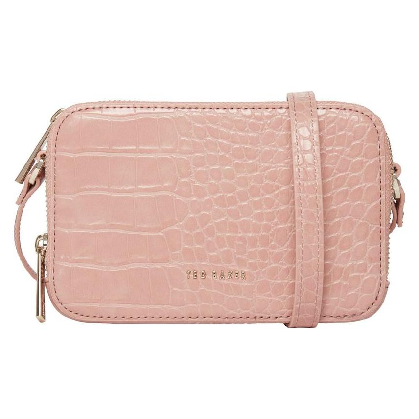 Ted, Damen, Handtasche, Baker Crossbodybag / Umhängetasche Damen - Stina - Krokodildruck - Pink, Rosa, Pink