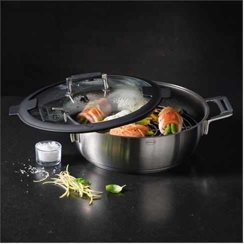 Produktbild Rösle Dampfgarer SILENCE PRO Stahlgrau (28 cm, Dampfkochtopf, Edelstahl)