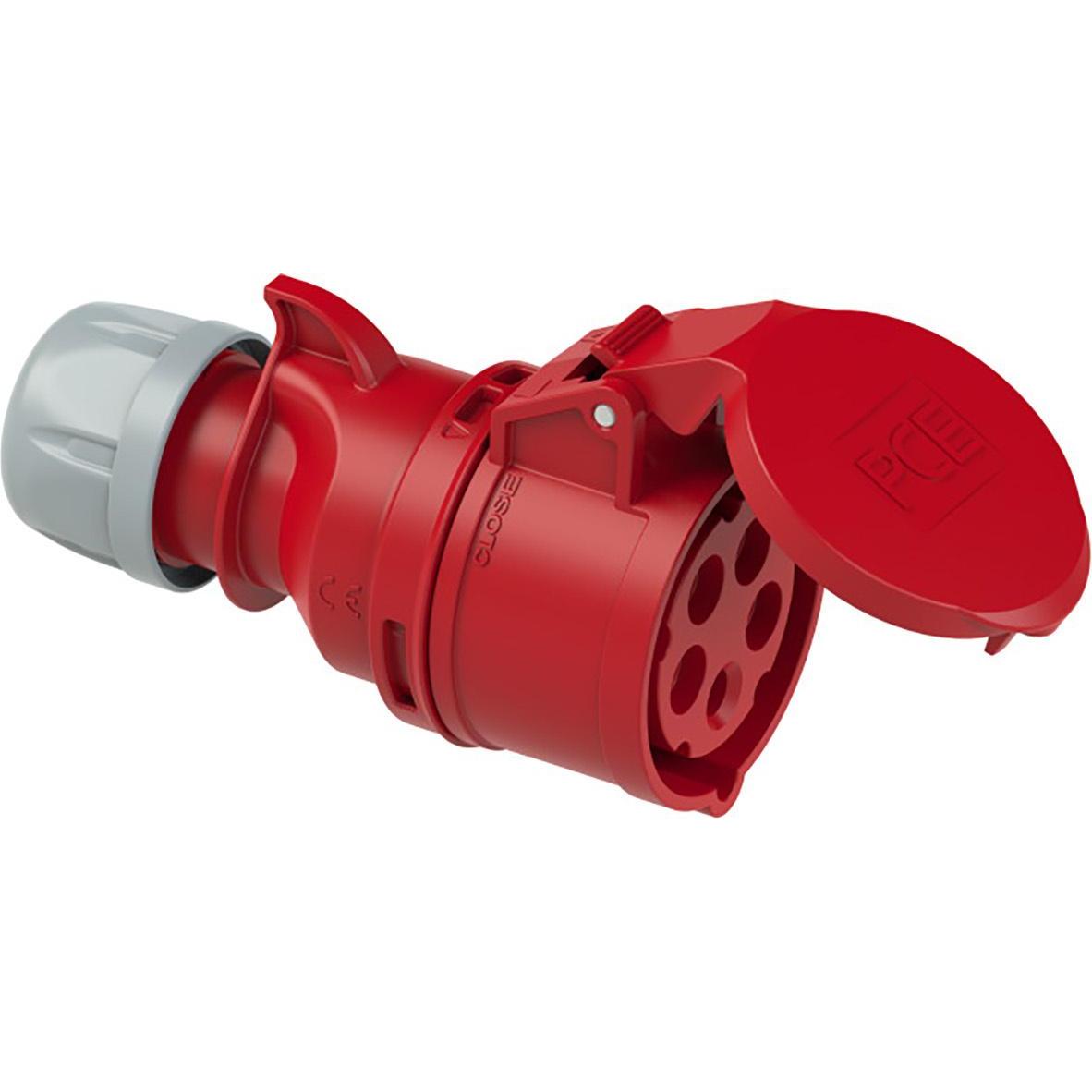 PCE, Spina + Connettore, 102737 CEE-Steckdose 32A 5p 400V 6h rot
